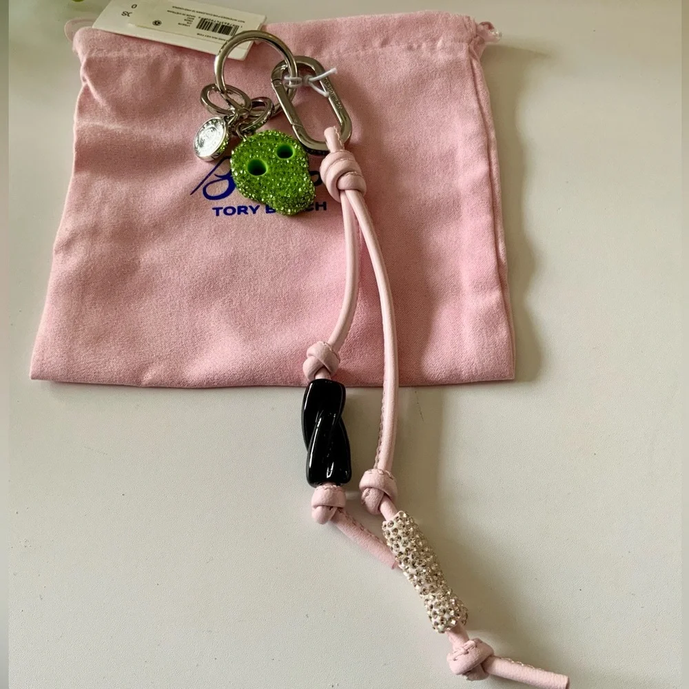 NWT TORY BURCH PICK & MIX CRYSTAL SKULL BONBON PURSE CHARM KEY FOB